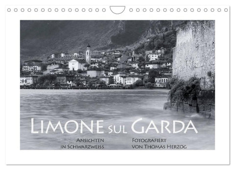 Limone sul Garda schwarzweiß (Wandkalender 2026 DIN A4 quer), CALVENDO Monatskalender