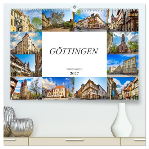 Göttingen Impressionen (hochwertiger Premium Wandkalender 2027 DIN A2 quer), Kunstdruck in Hochglanz