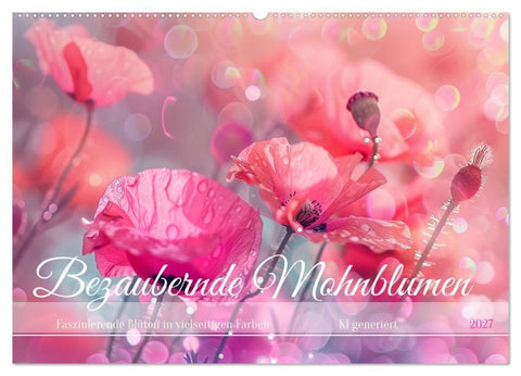 Bezaubernde Mohnblumen (Wandkalender 2027 DIN A2 quer), CALVENDO Monatskalender