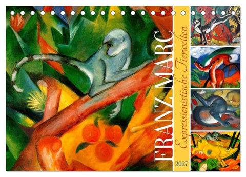 Expressionistische Tierwelten (Tischkalender 2027 DIN A5 quer), CALVENDO Monatskalender
