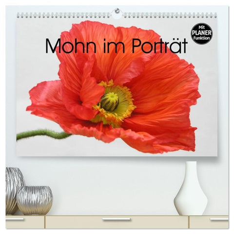 Mohn im Porträt (hochwertiger Premium Wandkalender 2026 DIN A2 quer), Kunstdruck in Hochglanz