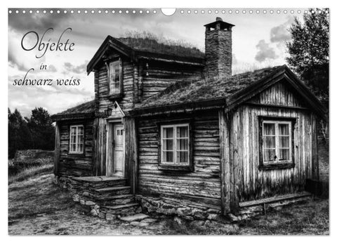 Objekte in schwarz weiss (Wandkalender 2026 DIN A3 quer), CALVENDO Monatskalender