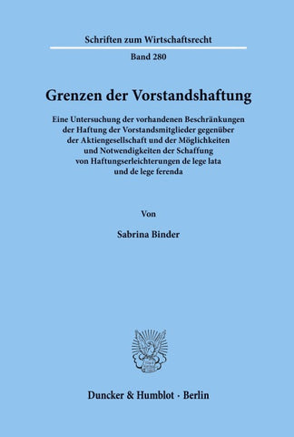 Grenzen der Vorstandshaftung.