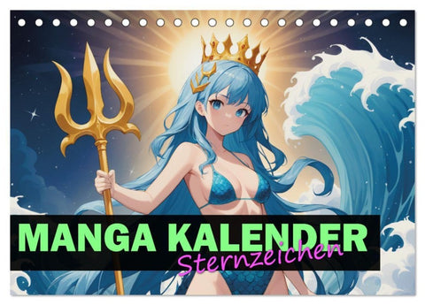Manga Kalender Sternzeichen (Tischkalender 2027 DIN A5 quer), CALVENDO Monatskalender
