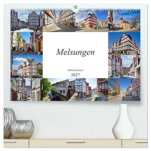 Melsungen Impressionen (hochwertiger Premium Wandkalender 2027 DIN A2 quer), Kunstdruck in Hochglanz