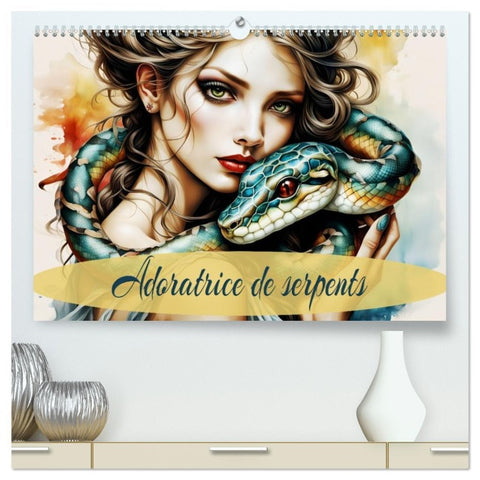 Adoratrice de serpents  (Calendrier mural 2026 DIN A2 vertical) calendrier de bureau