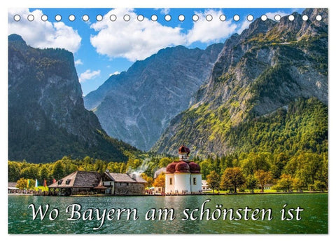 Wo Bayern am schönsten ist (Tischkalender 2027 DIN A5 quer), CALVENDO Monatskalender