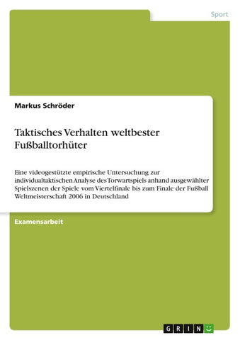Taktisches Verhalten weltbester Fußballtorhüter