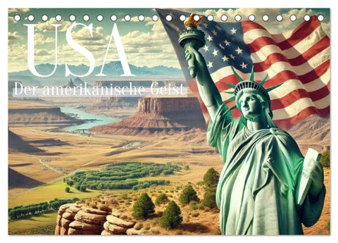 USA - Der amerikanische Geist (Tischkalender 2027 DIN A5 quer), CALVENDO Monatskalender
