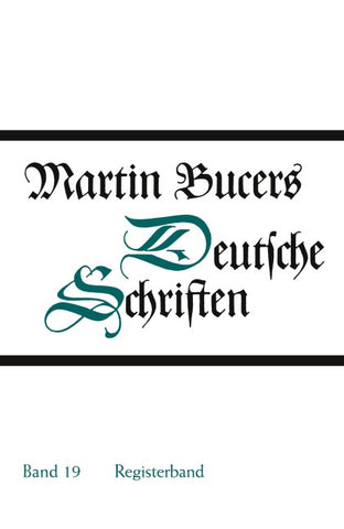 Deutsche Schriften / Registerband