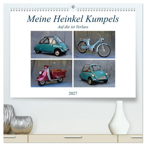 Meine Heinkel Kumpels (hochwertiger Premium Wandkalender 2027 DIN A2 quer), Kunstdruck in Hochglanz