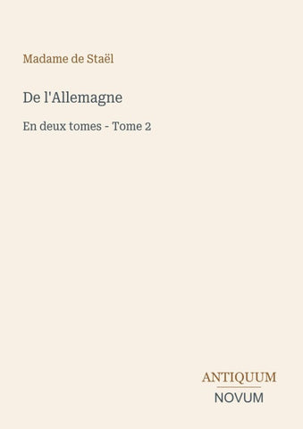 De l'Allemagne