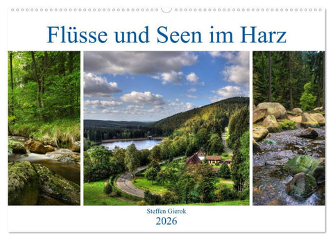 Flüsse und Seen im Harz (Wandkalender 2026 DIN A2 quer), CALVENDO Monatskalender