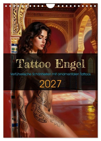 Tattoo Engel (Wandkalender 2027 DIN A4 hoch), CALVENDO Monatskalender