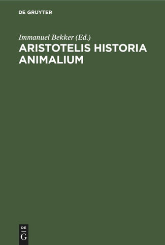 Aristotelis Historia Animalium