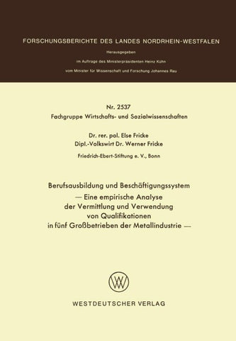 Berufsausbildung und Beschäftigungssystem
