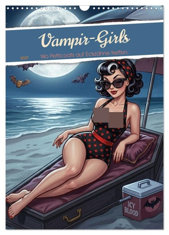 Vampir-Girls (Wandkalender 2027 DIN A3 hoch), CALVENDO Monatskalender