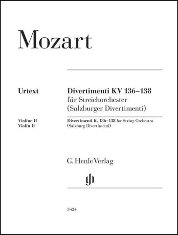 Wolfgang Amadeus Mozart - Divertimenti KV 136–138 (Salzburger Divertimenti)