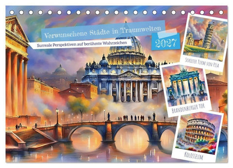 Verwunschene Städte in Traumwelten (Tischkalender 2027 DIN A5 quer), CALVENDO Monatskalender