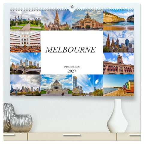 Melbourne Impressionen (hochwertiger Premium Wandkalender 2027 DIN A2 quer), Kunstdruck in Hochglanz