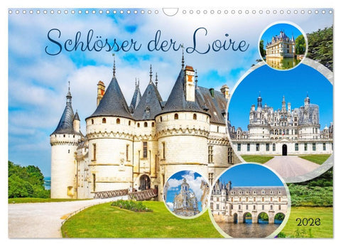Schlösser der Loire (Wandkalender 2026 DIN A3 quer), CALVENDO Monatskalender
