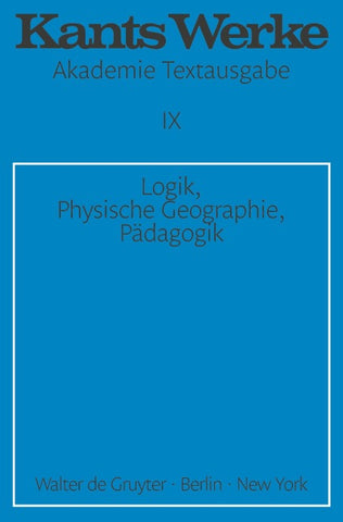 Logik. Physische Geographie. Pädagogik