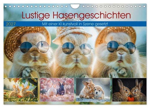 Lustige Hasengeschichten (Wandkalender 2027 DIN A4 quer), CALVENDO Monatskalender