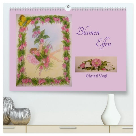 Blumen Elfen (hochwertiger Premium Wandkalender 2027 DIN A2 quer), Kunstdruck in Hochglanz