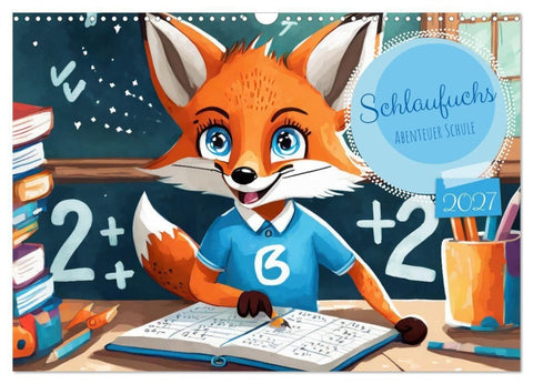 Schlaufuchs - Abenteuer Schule (Wandkalender 2027 DIN A3 quer), CALVENDO Monatskalender