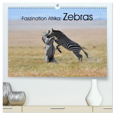 Faszination Afrika: Zebras (hochwertiger Premium Wandkalender 2027 DIN A2 quer), Kunstdruck in Hochglanz