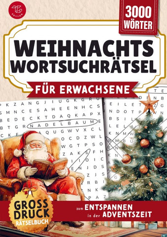 Wortsuchrätsel für Erwachsene - Weihnachten