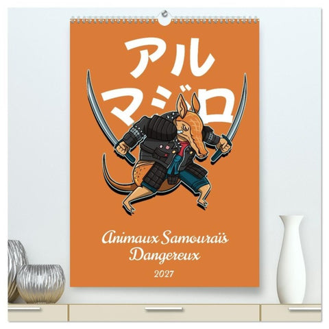 Animaux Samouraïs Dangereux (Calendrier mural haut de gamme 2027 DIN A2 horizontal), CALVENDO calendrier mensuel