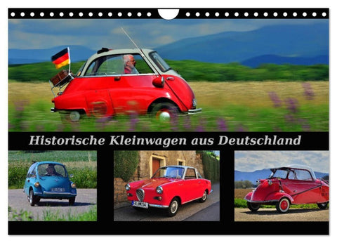 Historische Kleinwagen aus Deutschland (Wandkalender 2027 DIN A4 quer), CALVENDO Monatskalender