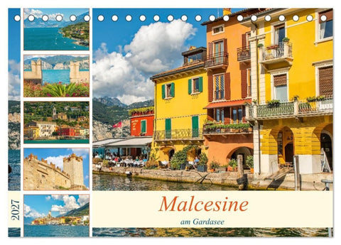 Malcesine am Gardasee (Tischkalender 2027 DIN A5 quer), CALVENDO Monatskalender