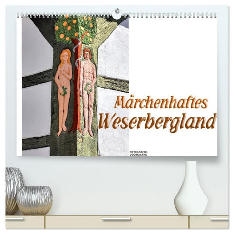 Märchenhaftes Weserbergland (hochwertiger Premium Wandkalender 2027 DIN A2 quer), Kunstdruck in Hochglanz