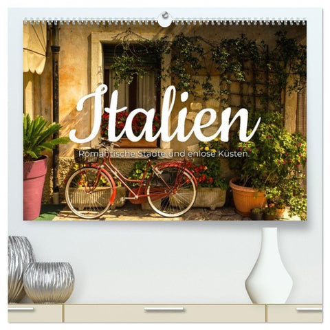 Italien - Romantische Städte und endlose Küsten. (hochwertiger Premium Wandkalender 2027 DIN A2 quer), Kunstdruck in Hochglanz