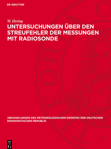 Untersuchungen über den Streufehler der Messungen mit Radiosonde