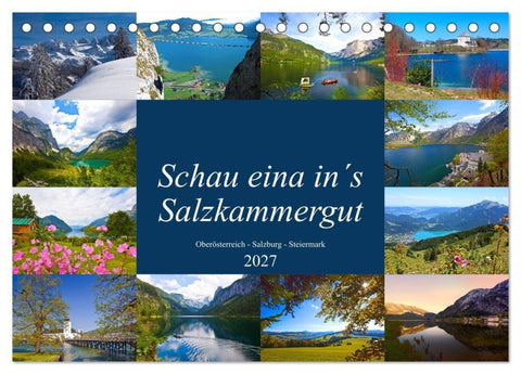 Schau eina in´s Salzkammergut (Tischkalender 2027 DIN A5 quer), CALVENDO Monatskalender