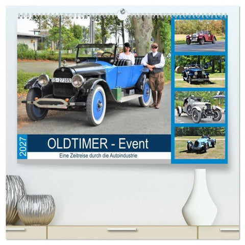 OLDTIMER-Event (hochwertiger Premium Wandkalender 2027 DIN A2 quer), Kunstdruck in Hochglanz