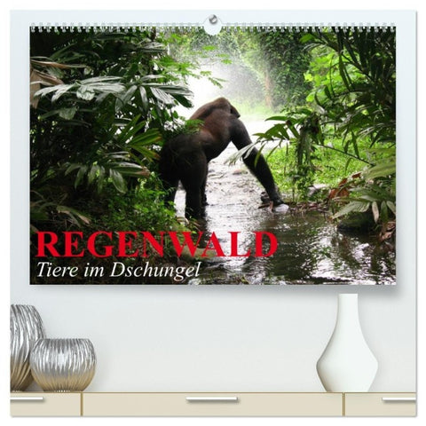 Regenwald ¿ Tiere im Dschungel (hochwertiger Premium Wandkalender 2027 DIN A2 quer), Kunstdruck in Hochglanz