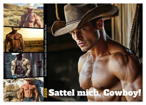 Sattel mich, Cowboy! (Wandkalender 2026 DIN A2 quer), CALVENDO Monatskalender