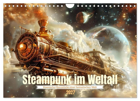 Steampunk im Weltall (Wandkalender 2027 DIN A4 quer), CALVENDO Monatskalender