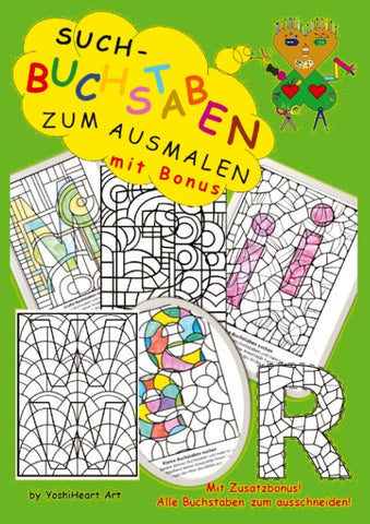 Such-Buchstaben zum Ausmalen