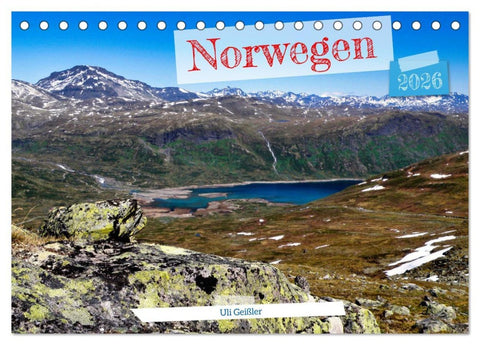 Norwegen Wanderbar (Tischkalender 2026 DIN A5 quer), CALVENDO Monatskalender