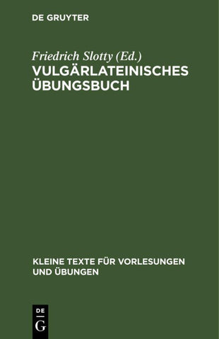 Vulgärlateinisches Übungsbuch