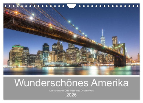 Wunderschönes Amerika (Wandkalender 2026 DIN A4 quer), CALVENDO Monatskalender