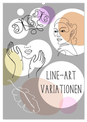 Line-Art Variationen (Wandkalender 2026 DIN A2 hoch), CALVENDO Monatskalender