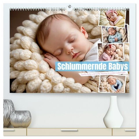 Schlummernde Babys (hochwertiger Premium Wandkalender 2026 DIN A2 quer), Kunstdruck in Hochglanz