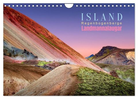 Island, Landmannalaugar: Regenbogenberge (Wandkalender 2026 DIN A4 quer), CALVENDO Monatskalender