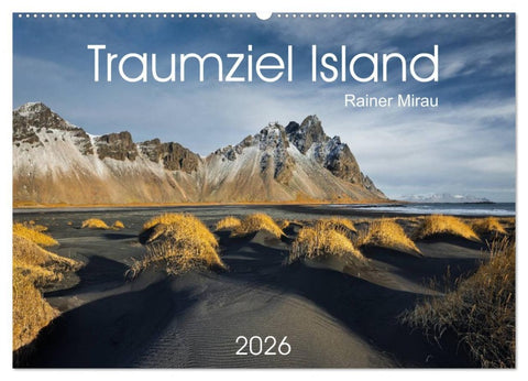Traumziel Island 2026 (Wandkalender 2026 DIN A2 quer), CALVENDO Monatskalender